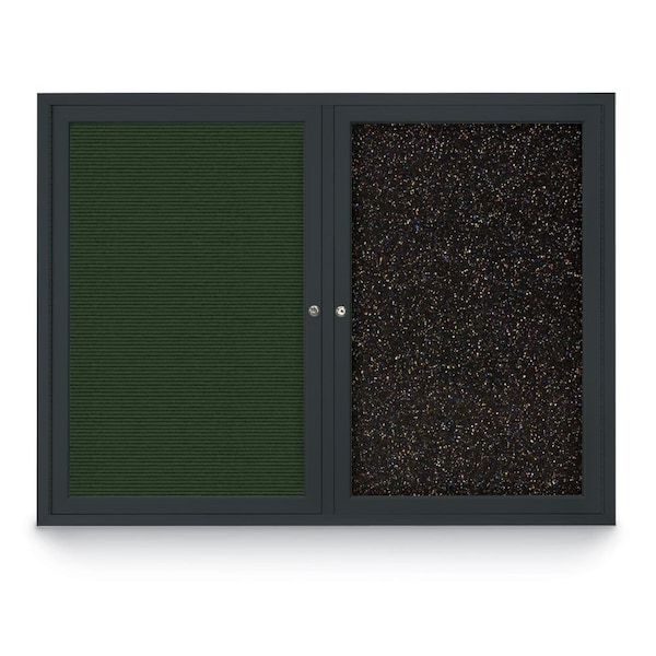 Corkboard, Synthetic Forbo/Black, 72" X36"